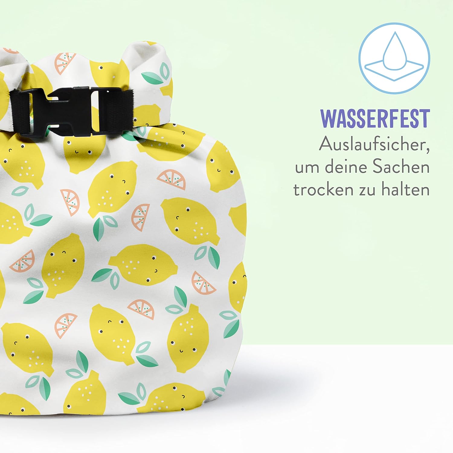 Bambino Mio, Wetbag für unterwegs - Wasserdichte, Wiederverwendbare Windeltasche zum Reisen, (Freche Früchte) – Bild 2