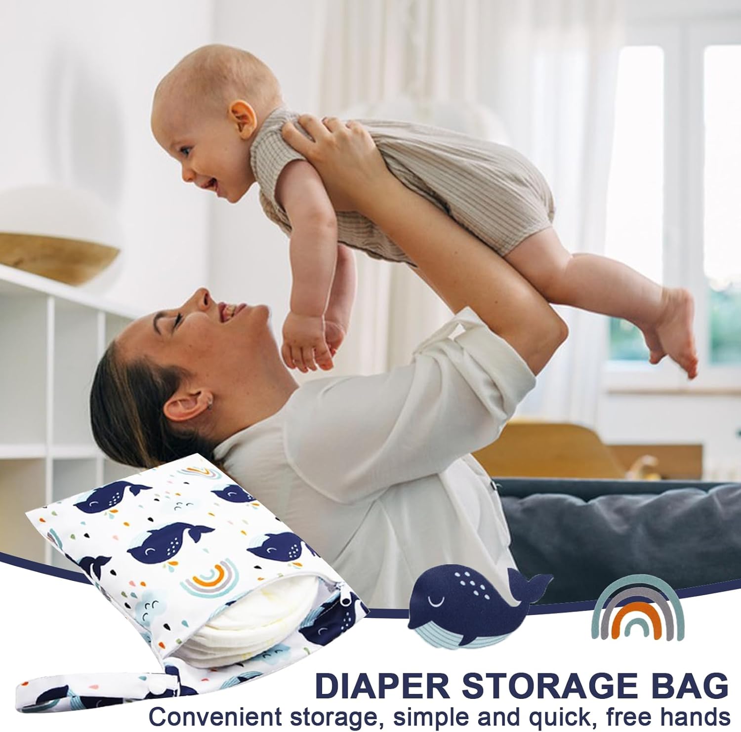 2 Pcs Schwimmsachen Nassbeutel - Kindergarten Nasstasche Wet Bag mit Schwimmsachen Nassbeutel – Bild 6