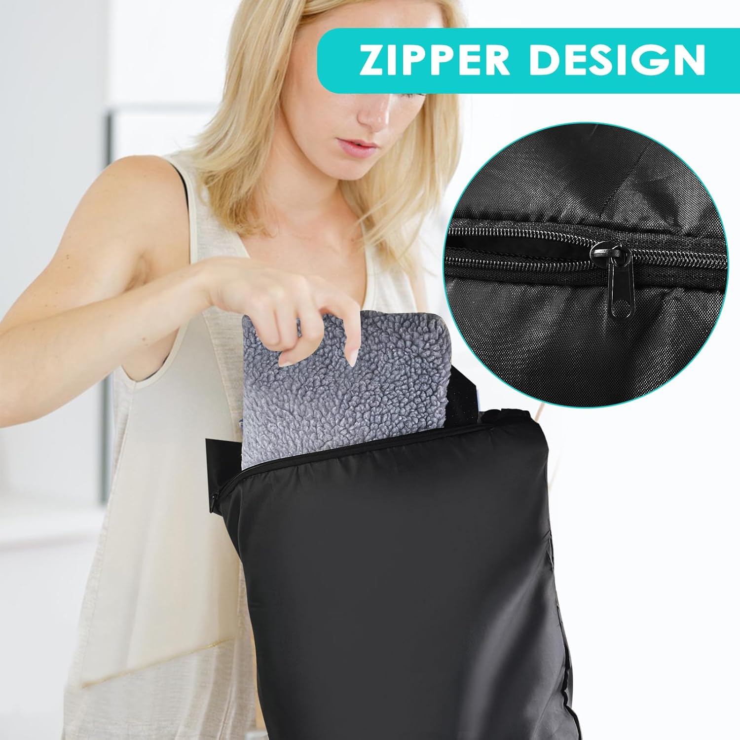 2 Stück Wetbag, Nasstasche mit Reißverschluss, Wet Bag Schwimmsachen, Wiederverwendbar Schmutzige Kleidung Tasche Organiser Wasserdichte Nassbeutel für Badeanzüge, Strandtuch, Sportkleidung – Bild 3