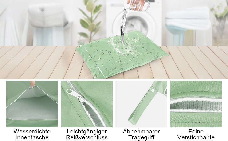 1771524183 734 2 Stueck NassbeutelWasserdicht WaeschesackWiederverwendbare Nasstasche Reise 36x30cmWetbag Schwimmsa