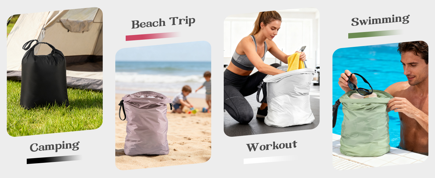 1774116030 950 2 Stueck Reisewaeschesack Wasserdichter Nassbeutel Nylon Waeschesaecke Compression Reise Organizer f