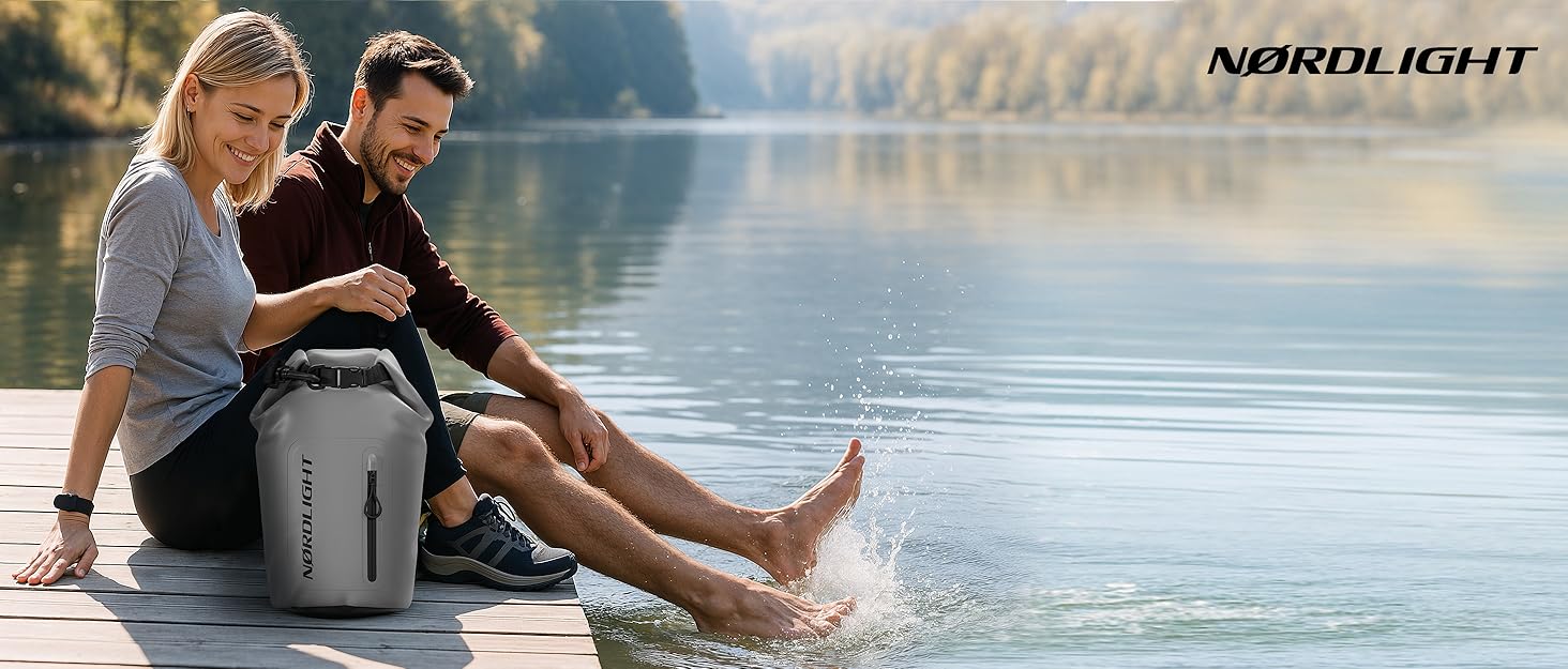 Nordlight Dry Bag wasserdichte Tasche mit Handyhuelle Roll Top Schultergurt
