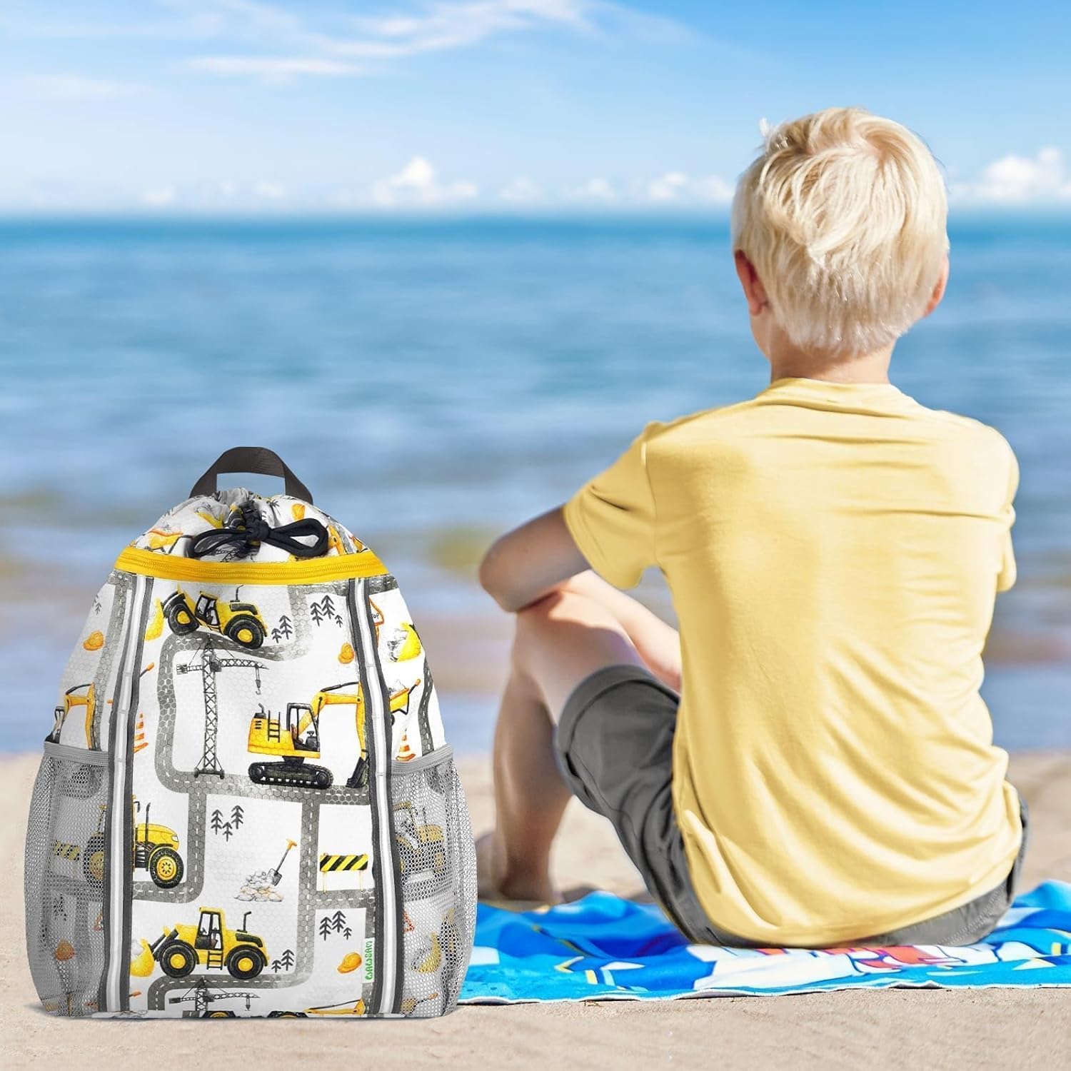 WAWSAM Turnbeutel mit Kordelzug für Kinder, Kinder Sportrucksack für Jungen Mädchen – Bild 4