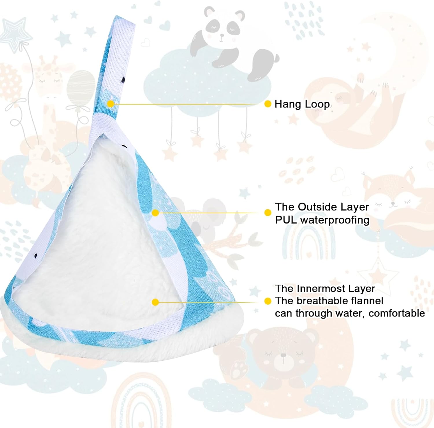 Pipi Tipi Pinkelschutz 12 Stück Pee Teepee Baby Windelhütchen und 1 PCS Wetbag, Starker Wasseraufnahme Bleiben Sie Trocken Beim Windelwechseln mehr Komfort, Baby Boy Windelwechselzubehör – Bild 4