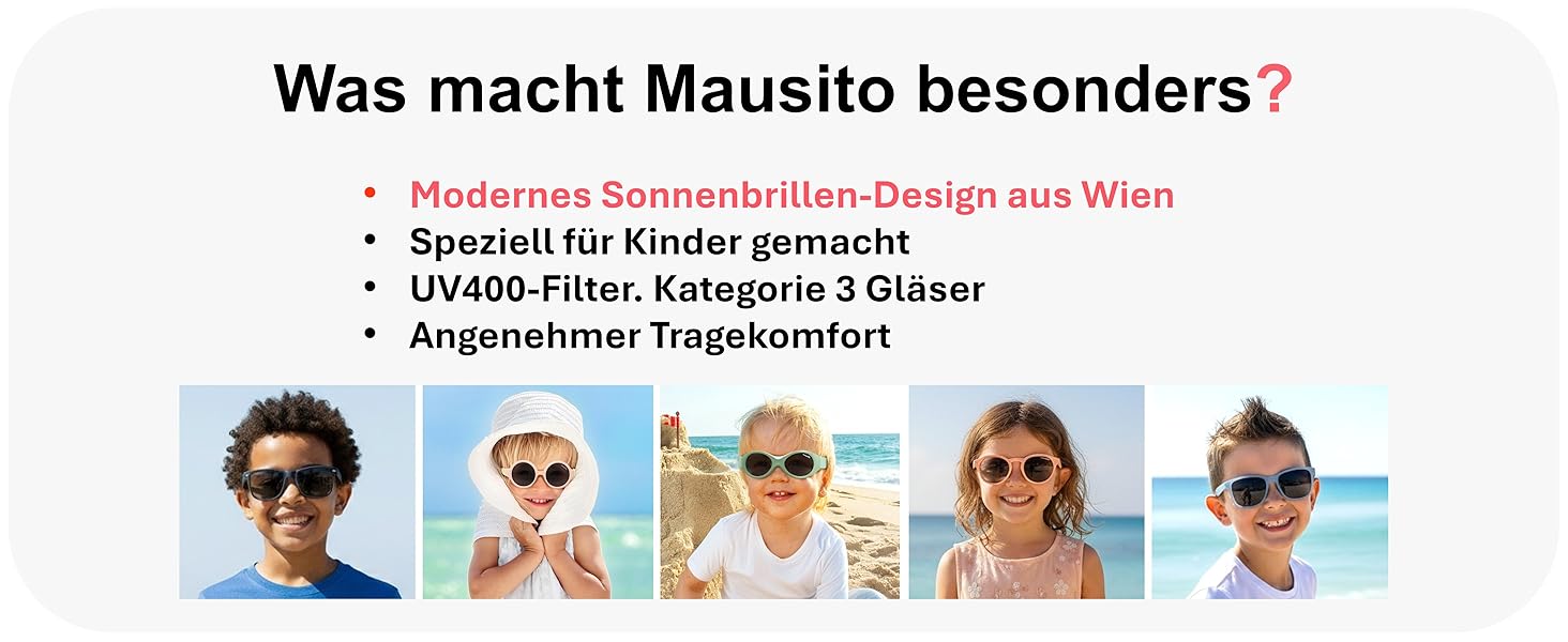 1780074091 339 Mausito Sonnenbrille Kinder 3 66 99 14 Jahre UV400 Kategorie 3 Glaeser
