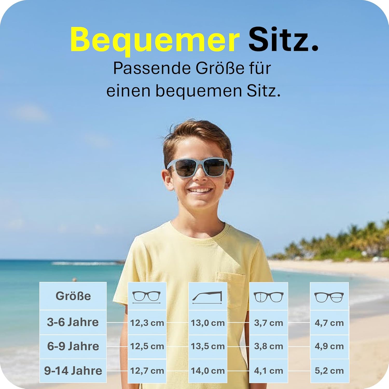 Mausito Sonnenbrille Kinder (3-6/6-9/9-14 Jahre) UV400 & Kategorie 3 Gläser | Flexible & leichte Bügel aus TPEE & Polycarbonat | Europäisches Design – Bild 4