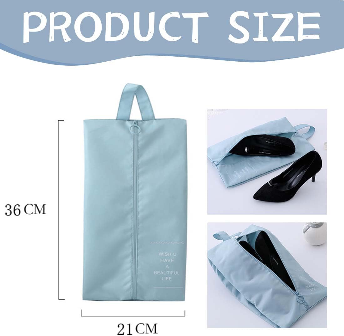 2er Schuhtasche, Wasserfeste Schuhbeutel Reise, Schmutzabweisender Schuhsack, Schuhorganizer Mit Reißverschluss, Haushaltsartikel Aufbewahrung,Kosmetik Aufbewahrung,Reisezubehör, Koffer Gepäck – Bild 2