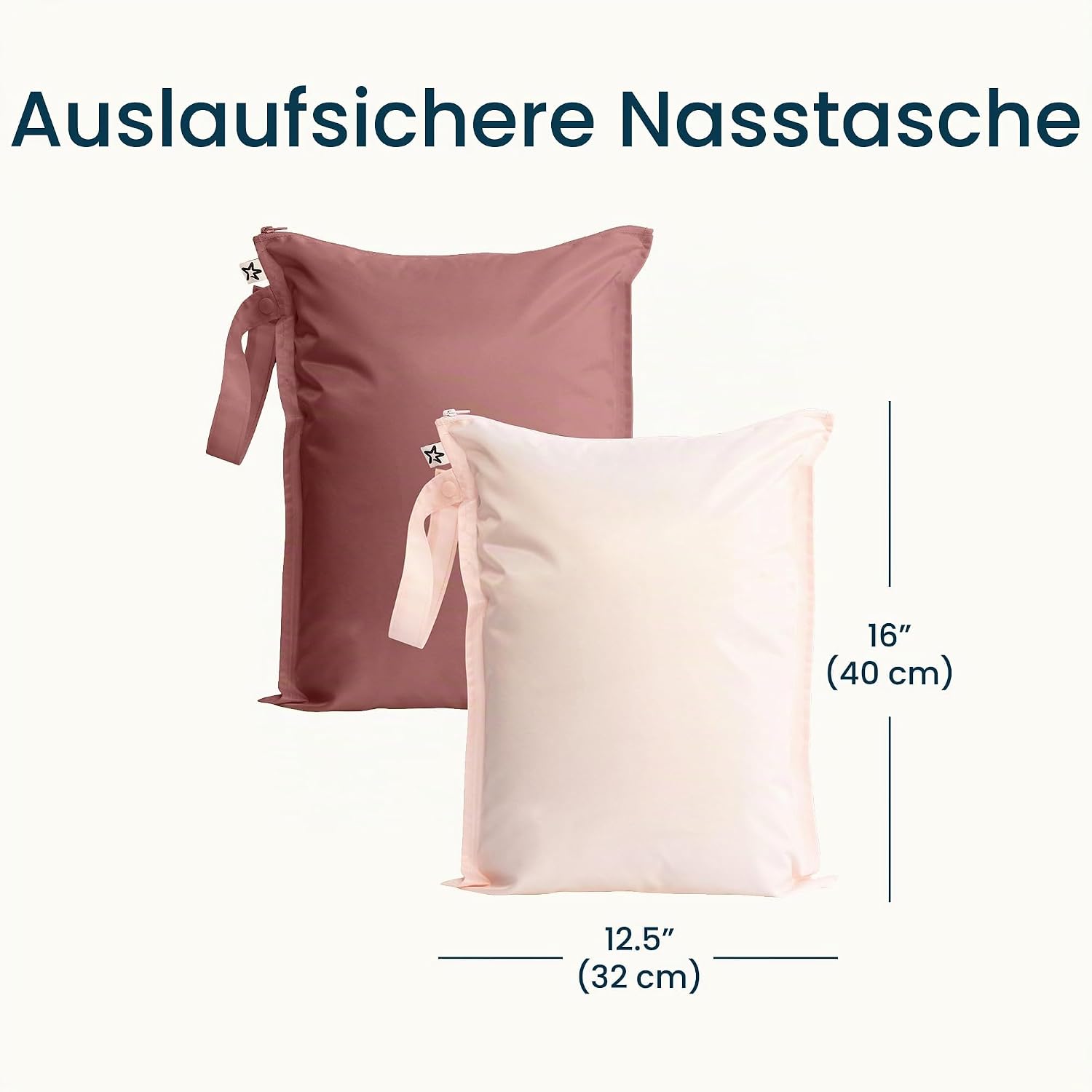 Tiny Twinkle wasserdichte Nass-Tasche | 2 Pack Wiederverwendbare Taschen für nasse Badebekleidung, Babykleidung und Windeln | Reisetasche für Babys – Bild 3