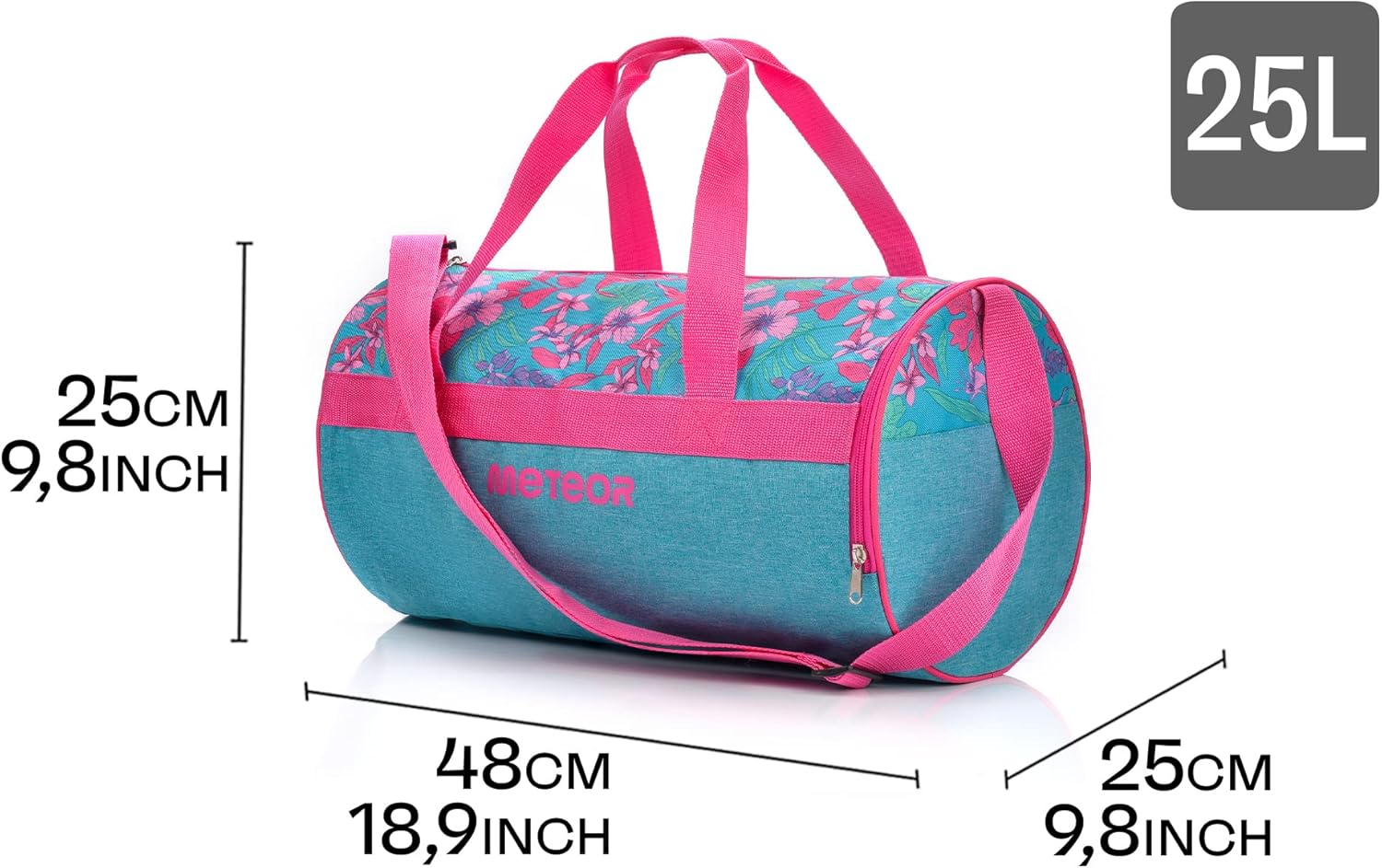 Sporttasche, 25 l, für Damen, Herren, Kinder, Mädchen, Reisetasche, Gepäck, Duffel, Fitness, Fitnessstudio, Urlaub, Fitness, Arbeit, mit separatem Schuhfach – Bild 3