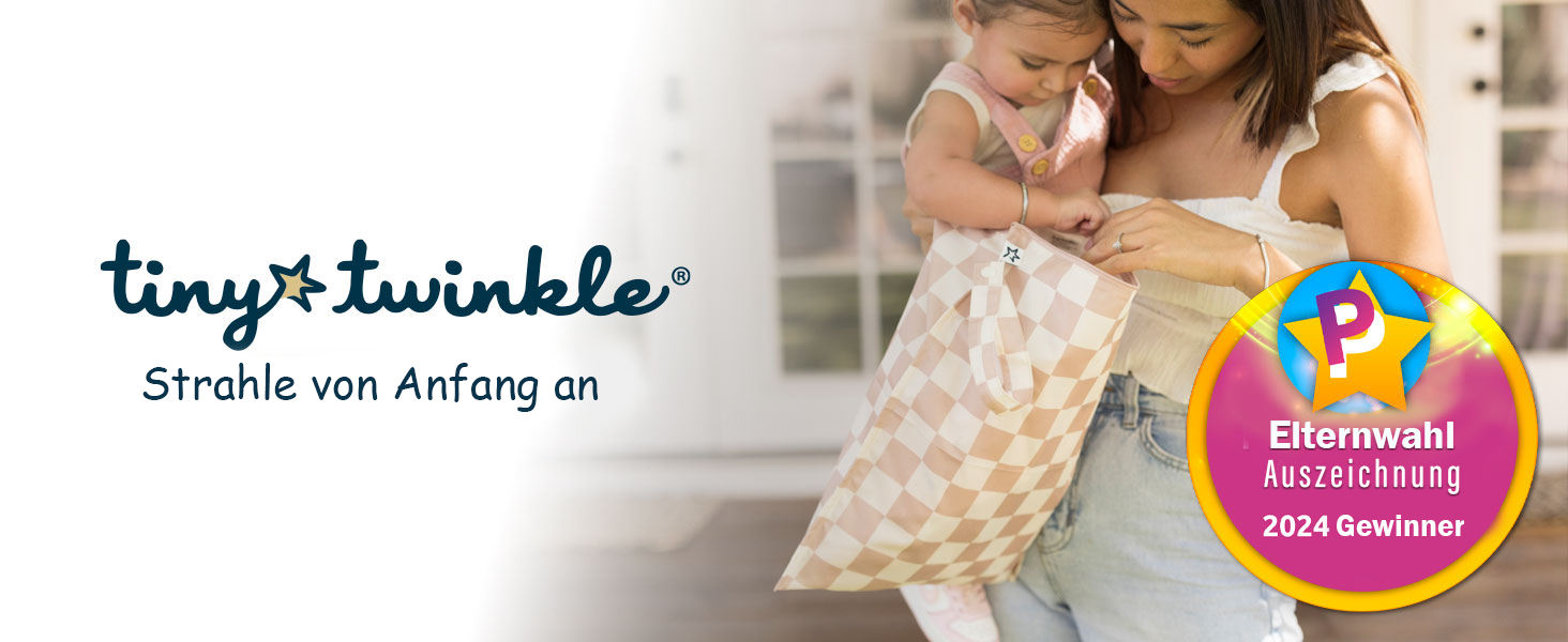 Tiny Twinkle wasserdichte Nass Tasche 2 Pack Wiederverwendbare Taschen fuer