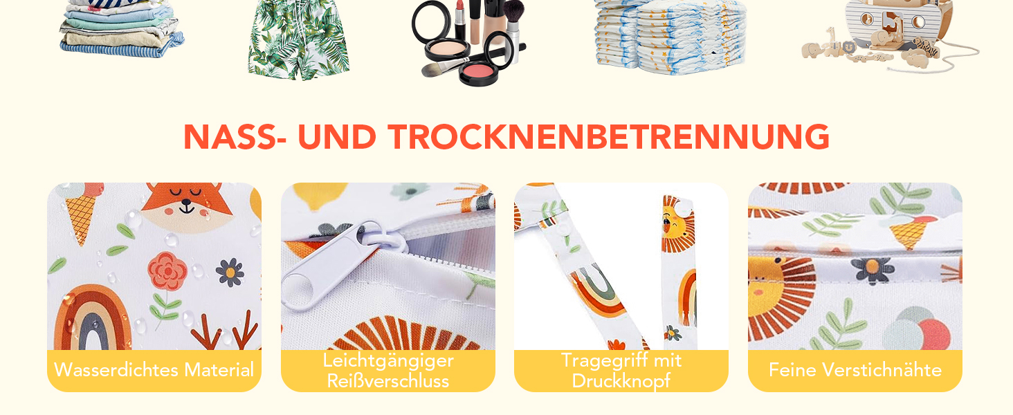 1786122020 985 Yoassi 3 Stueck Nassbeutel Waeschebeutel Reise Wetbag Nasstasche Waeschesack Wiederverwendbarer